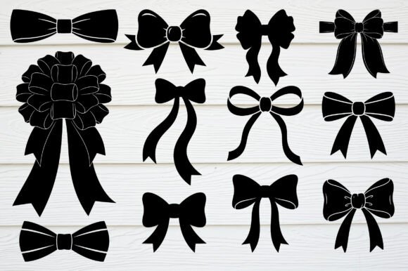 12 Ribbon & Bow SVG Bundle