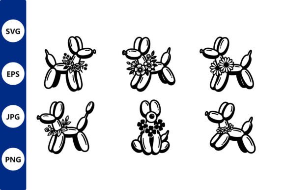 Balloon Dog Floral Vector Art Guide