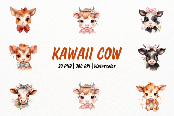 Choosing the Right Vintage Kawaii Cow Portrait Clipart for Creative Projects