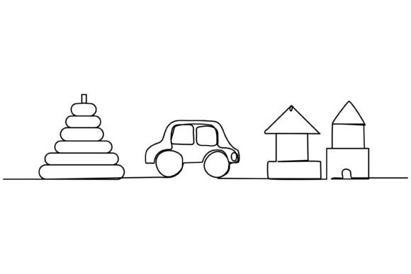 Continuous Line Baby Toy Design