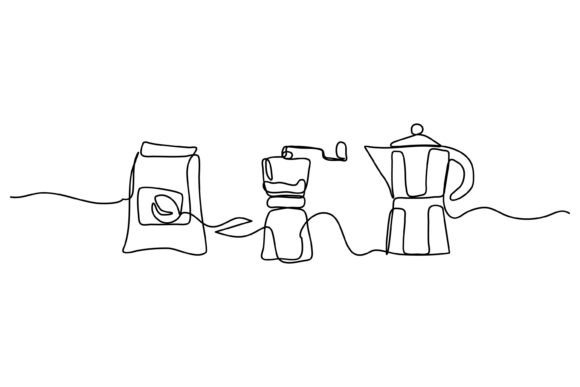Continuous Line Design of Coffee