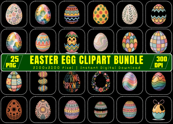 Easter Egg Clipart Bundle: Elevating Digital Design for the Modern Creator