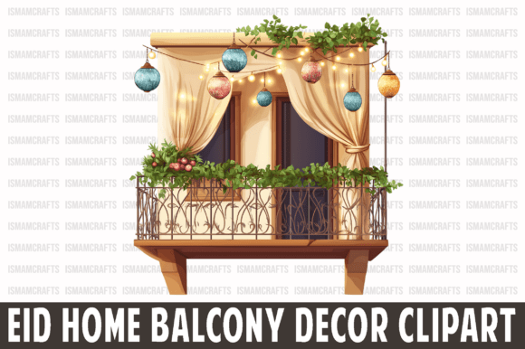 Eid Balcony Decor Clipart: Elevate Your Creative Projects