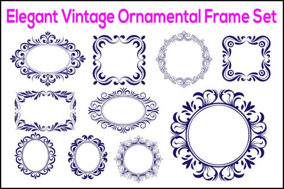 Elegant Vintage Ornamental Frame Set