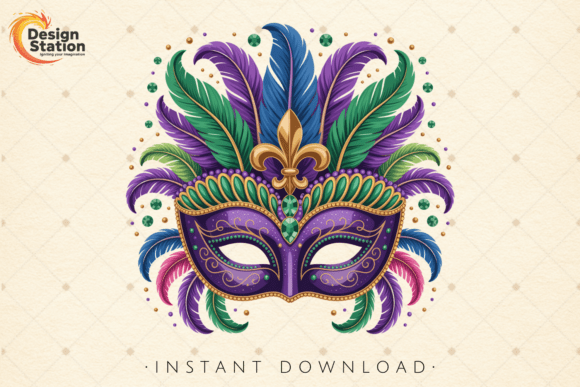 Elevating Carnival Branding: The Strategic Value of the Mardi Gras Purple Green Mask PNG