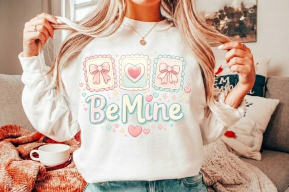 Elevating Valentine’s Day Crafts with the Be Mine Valentine PNG Cute Heart Bow