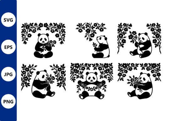 Embracing Nature and Whimsy: The Creative Potential of Panda with Flowers Illustration Sets