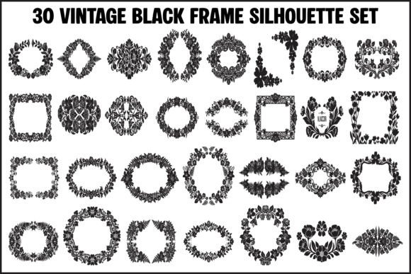Evaluating the 30 Vintage Black Floral Frame Silhouette Collection
