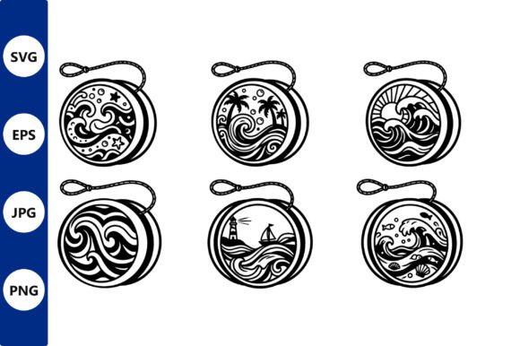 Exploring the Nautical Charm of the Circular Wave Designs Set