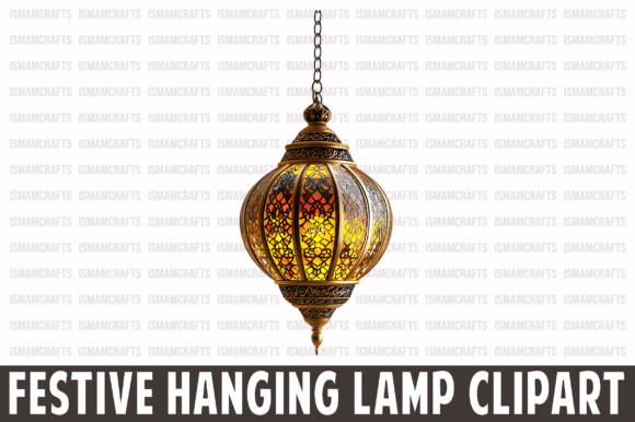 Festive Hanging Lamp Clipart PNG