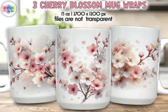 Integrating Cherry Blossom Mug Wrap, Sakura Florals into Your Sublimation Workflow