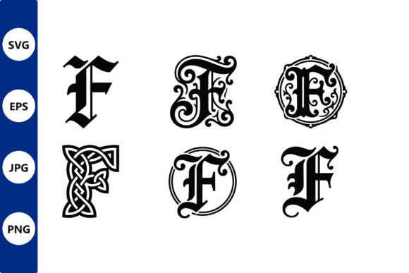 Ornate F Monogram Black Vector: A Versatile Design Asset for Modern Creators