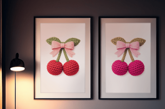 Strategic Applications of the Cute Crochet Cherry Illustration Collection in Modern Branding