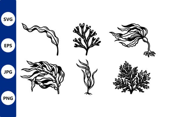 Strategic Design Decisions: Leveraging Seaweed Silhouettes in Black and White for Brand Impact