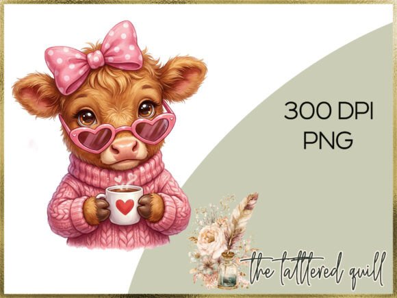 Strategic Visual Assets: Leveraging the Cute Highland Cow PNG – Cozy Valentine for Brand Impact