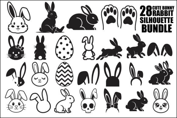 Unlocking Creativity with the Cute Bunny Rabbit Silhouette Bundle